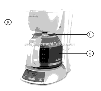 Page A Diagram and Parts List for BVSB-TGX20  Mr Coffee Coffee Maker
